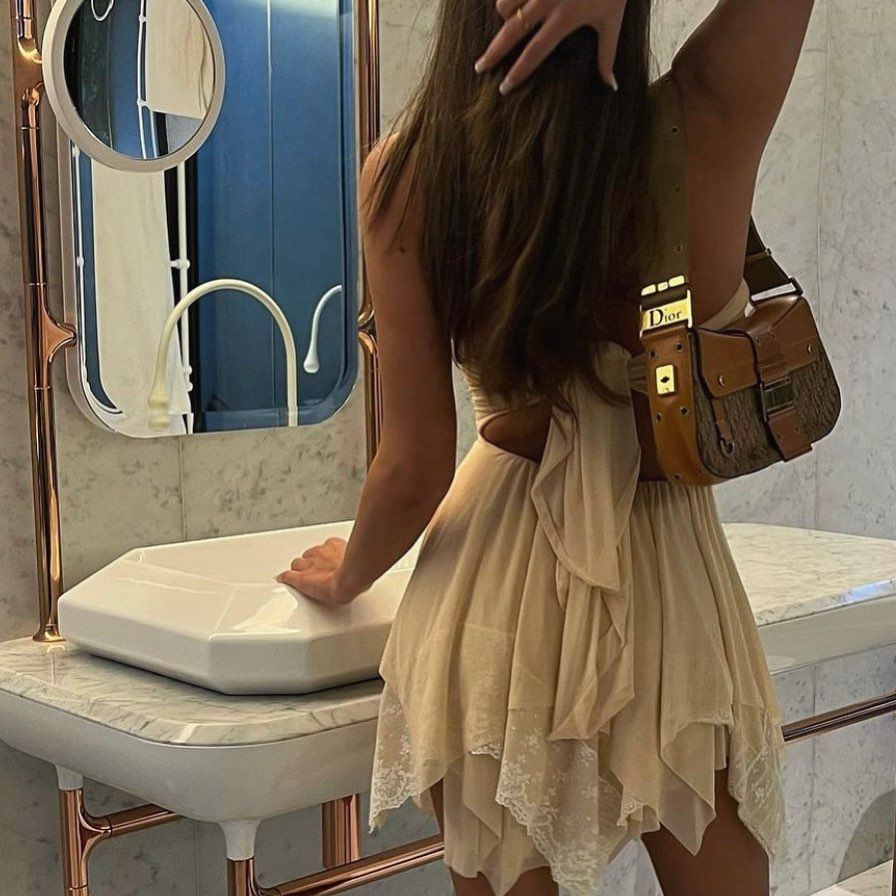 Sugar Sheer Mesh Open Back Mini Dress Maxct