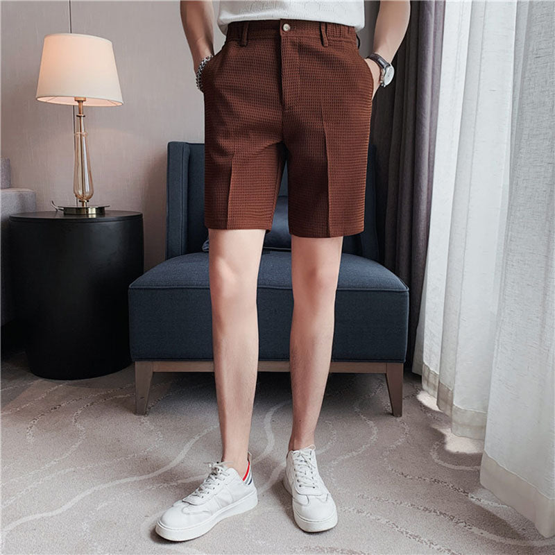 Maxct Plaid Embossed Casual Shorts