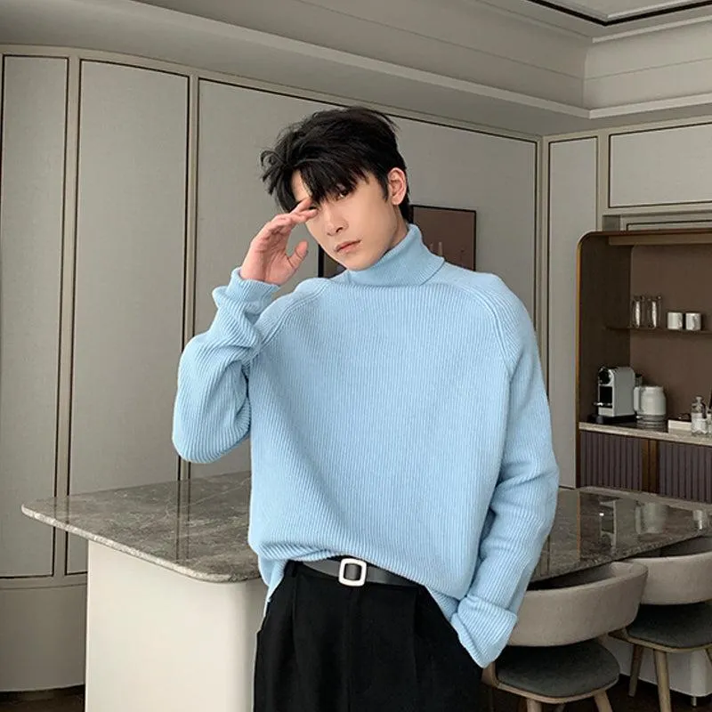 Maxct Pleated Stretch Turtleneck Bottoming Sweater
