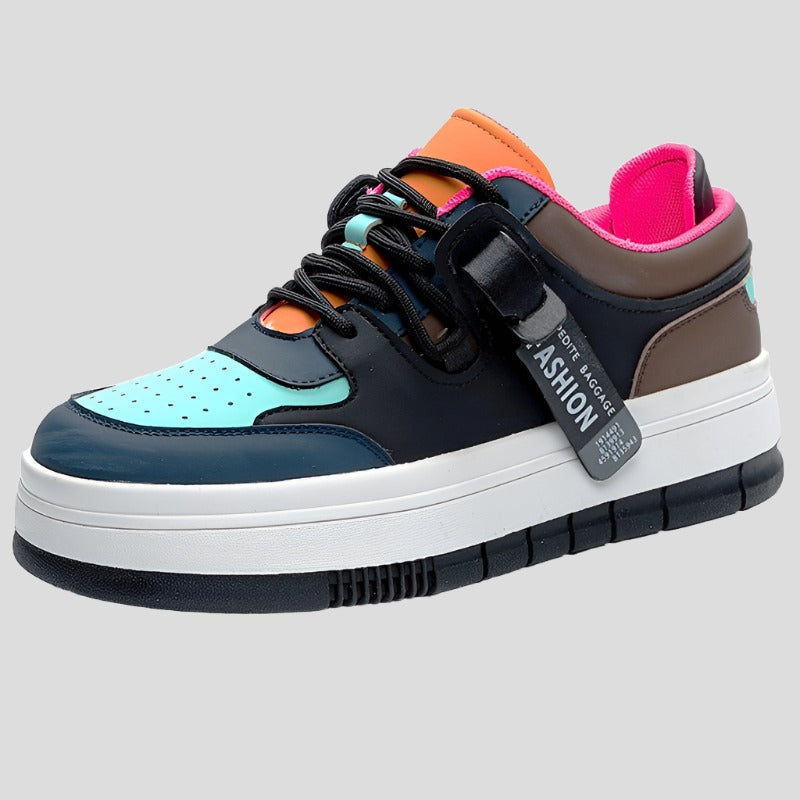 5cm Leather Wedge Sneakers for Women Maxct