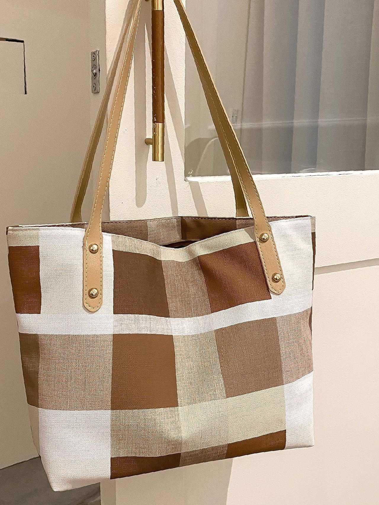 Maxct - Colorblock Large Capacity Tote Bag - Women Tote Bags