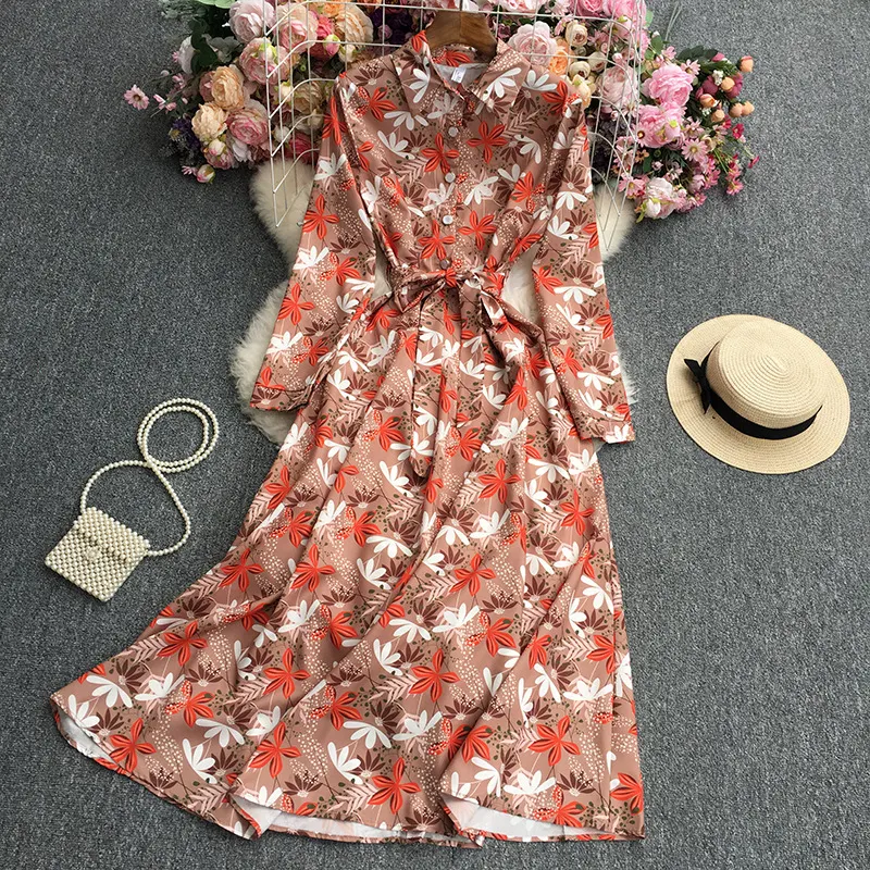 Maxct Maxct Long-Sleeved Dress With Large Flowers