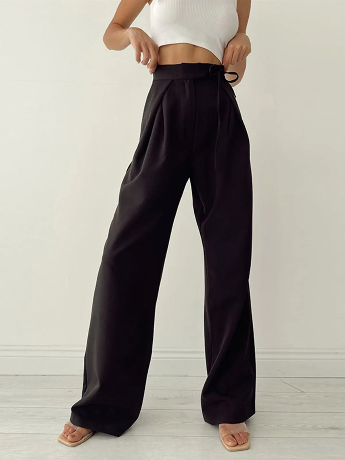Maxct Palazzo Tied Wide Leg Dress Pants - Image 6