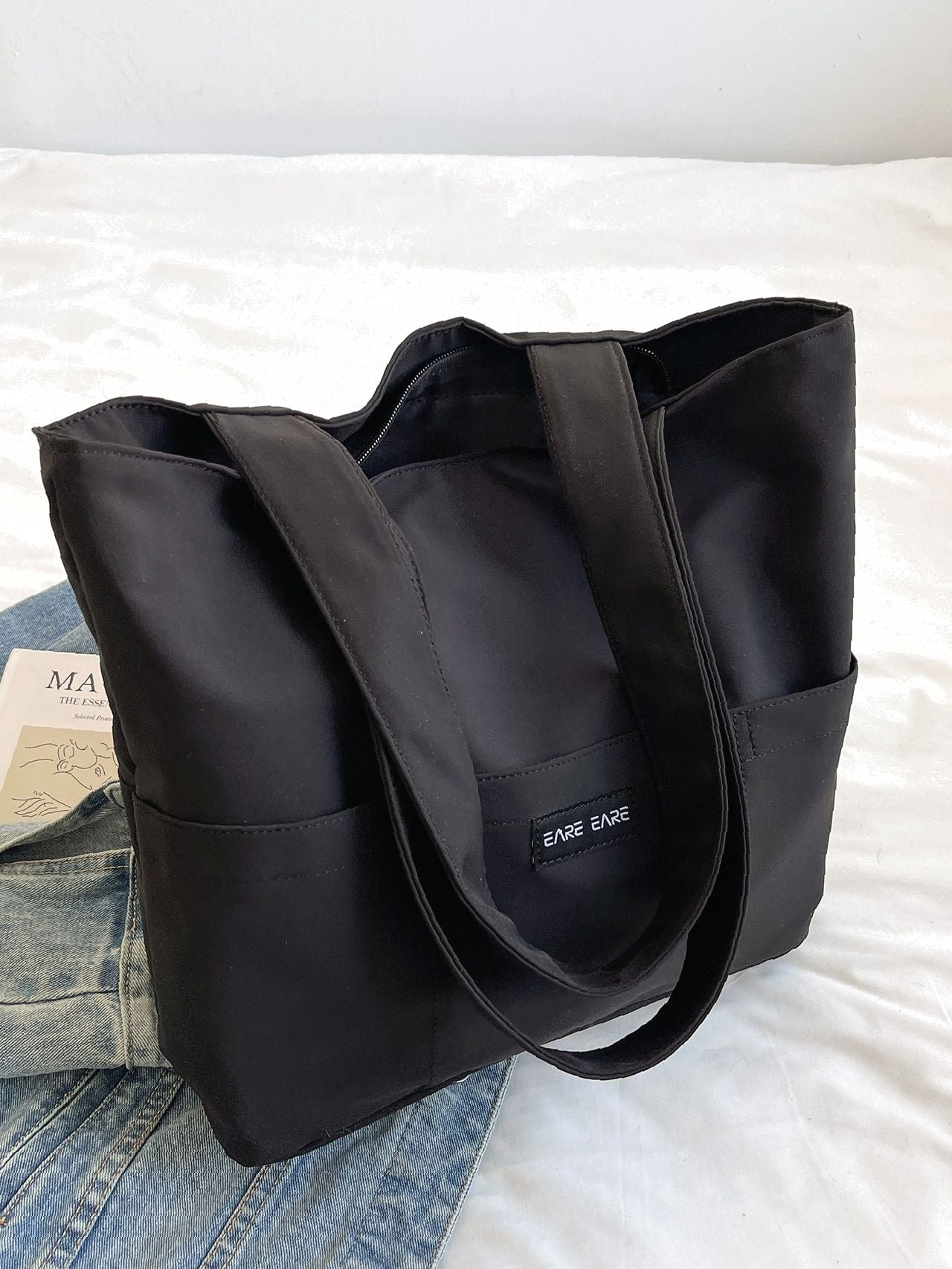Maxct - Letter Patch Tote Bag  - Women Tote Bags