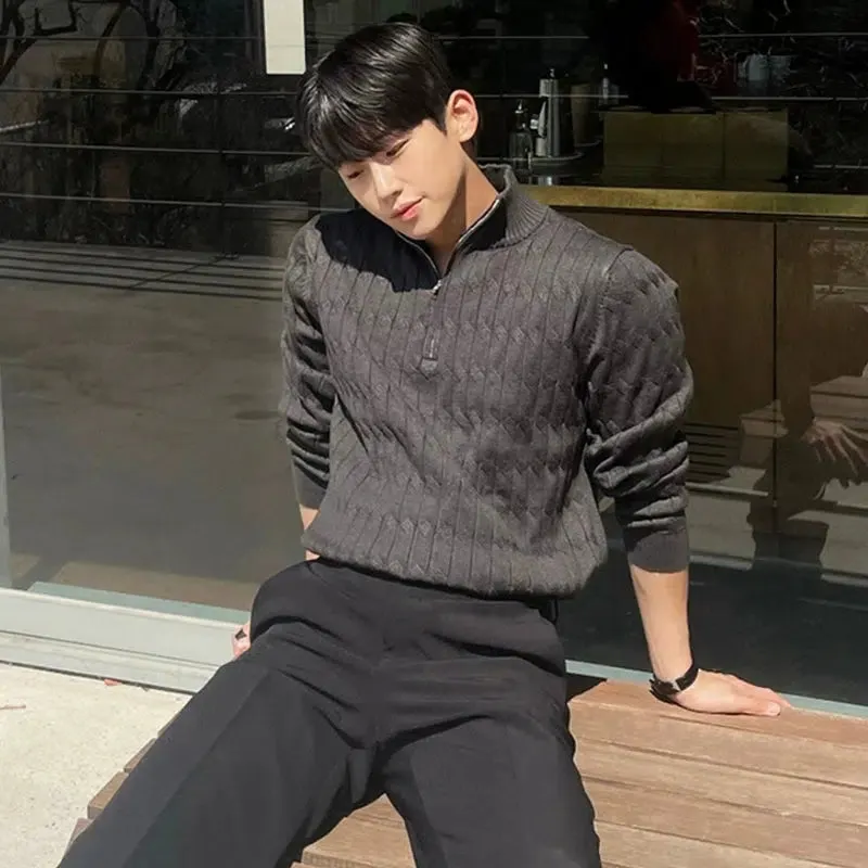 Maxct Half Zip Cable Knit Sweater