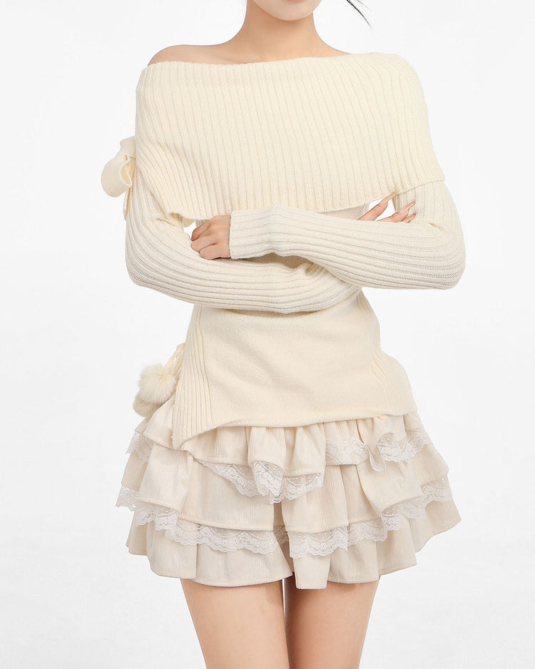 Ballerina Core Ruffled Lace Skirt Maxct