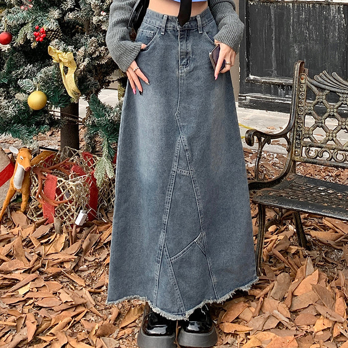 Teen Craft Denim Long Skirt Maxct