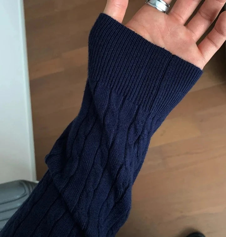Maxct Cable Knit Henley Sweater