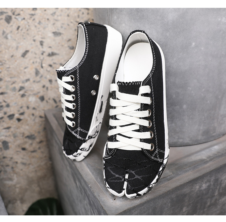 Tabby Splashing Ink Canvas Shoes - Women's Split Toe Footwear - true deals club