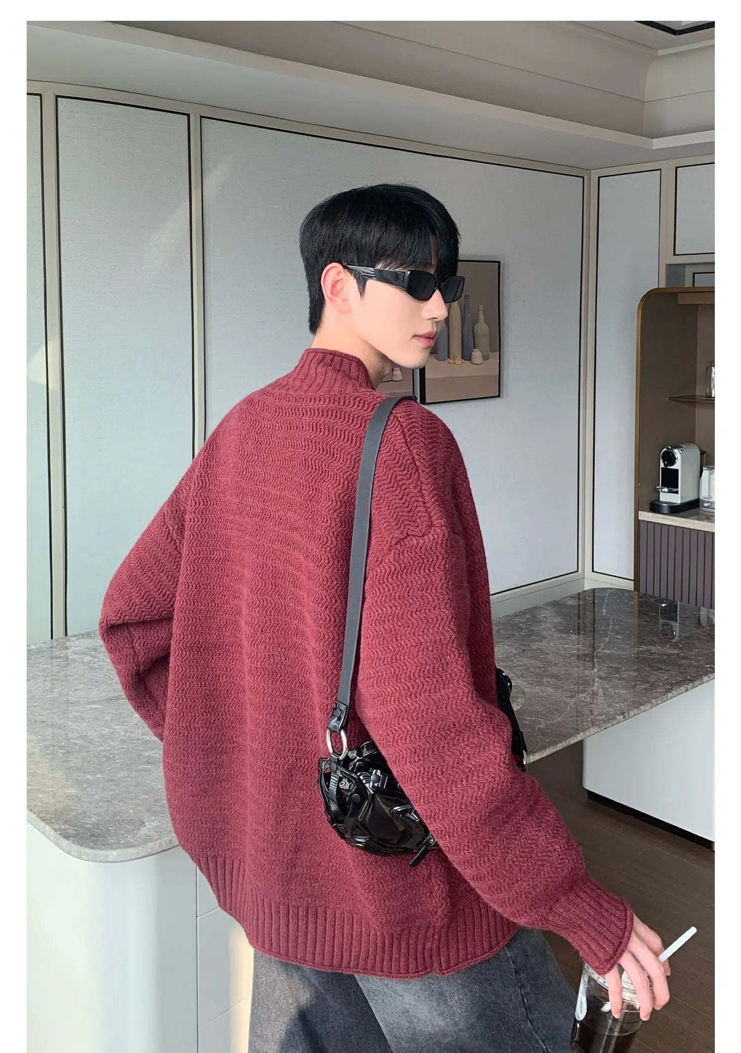 Maxct Basic Full Zip Cardigan Sweater