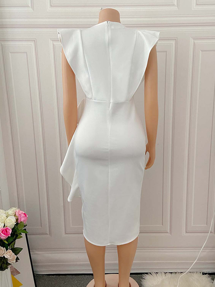 Solid Evening Dress Maxct