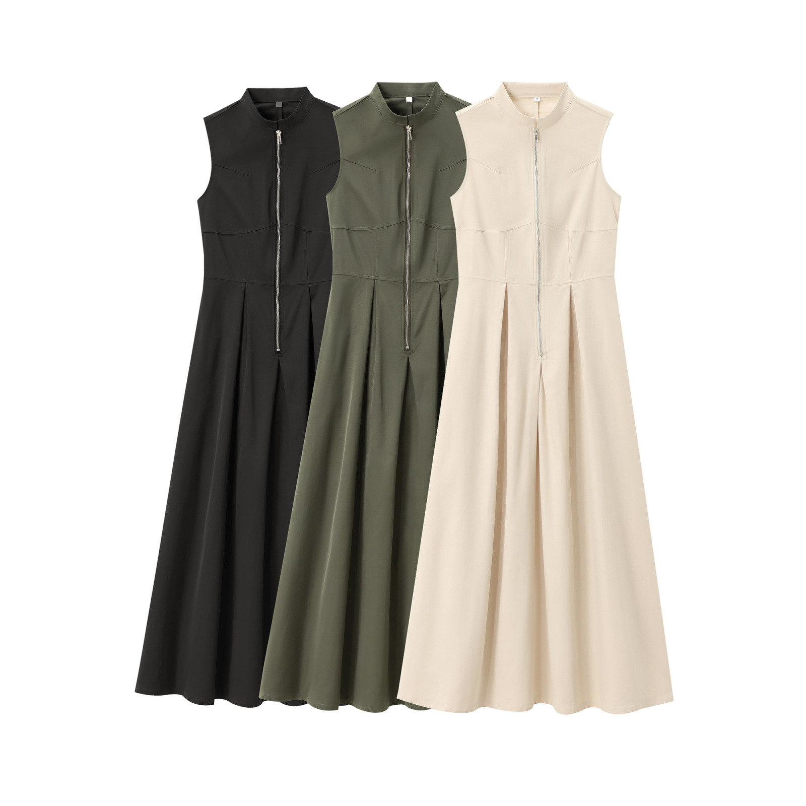 Maxct dress to impress outfits New Women's Fashionable round Neck Sleeveless Waist Dress