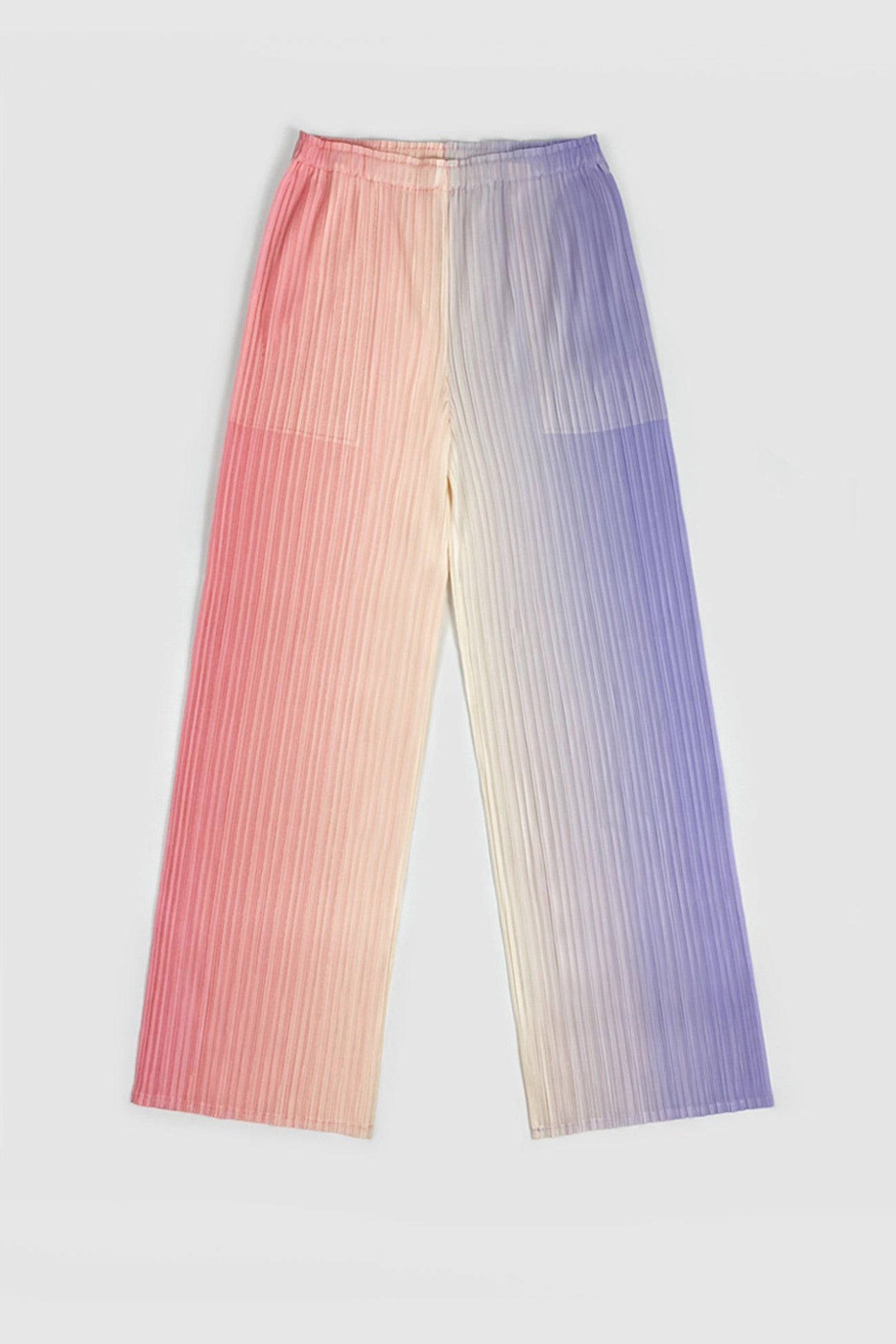 Maxct Gradient Full Pleated Irregular Top & Wide Leg Pants