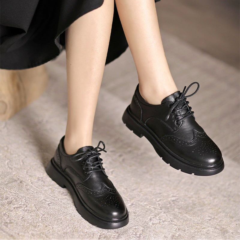 Wingtip Oxford Shoes's Genuine Lace Up Full Brogues Maxct