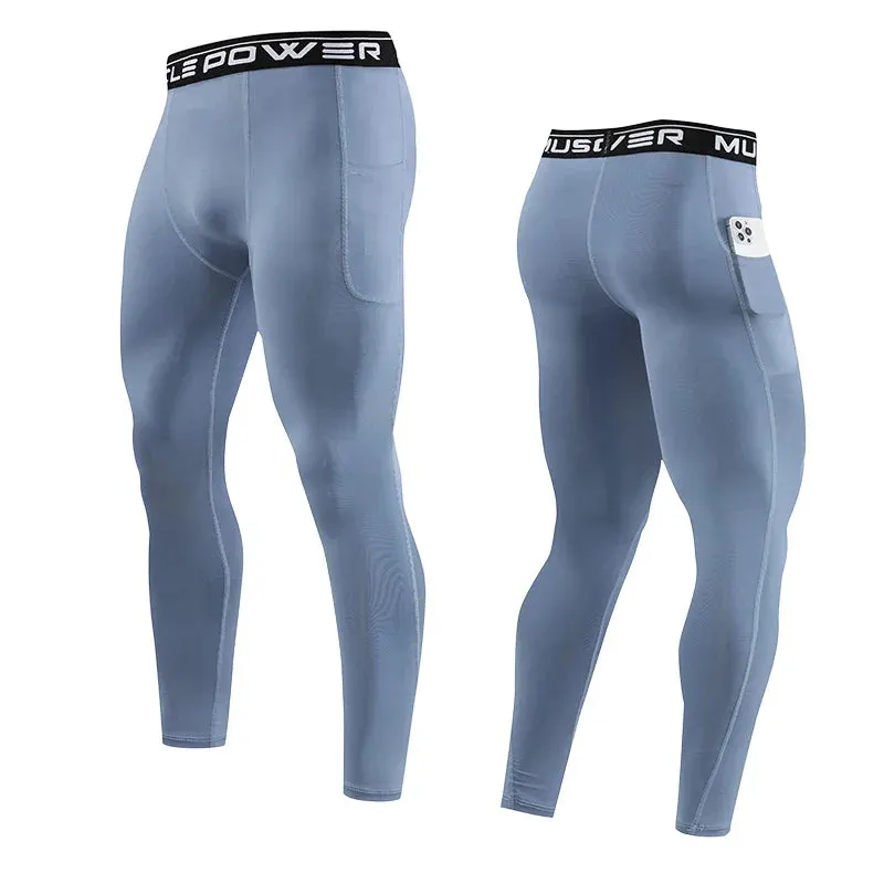 Athletic Compression Trousers Men's Gym Running Leggings for Fitness Maxct
