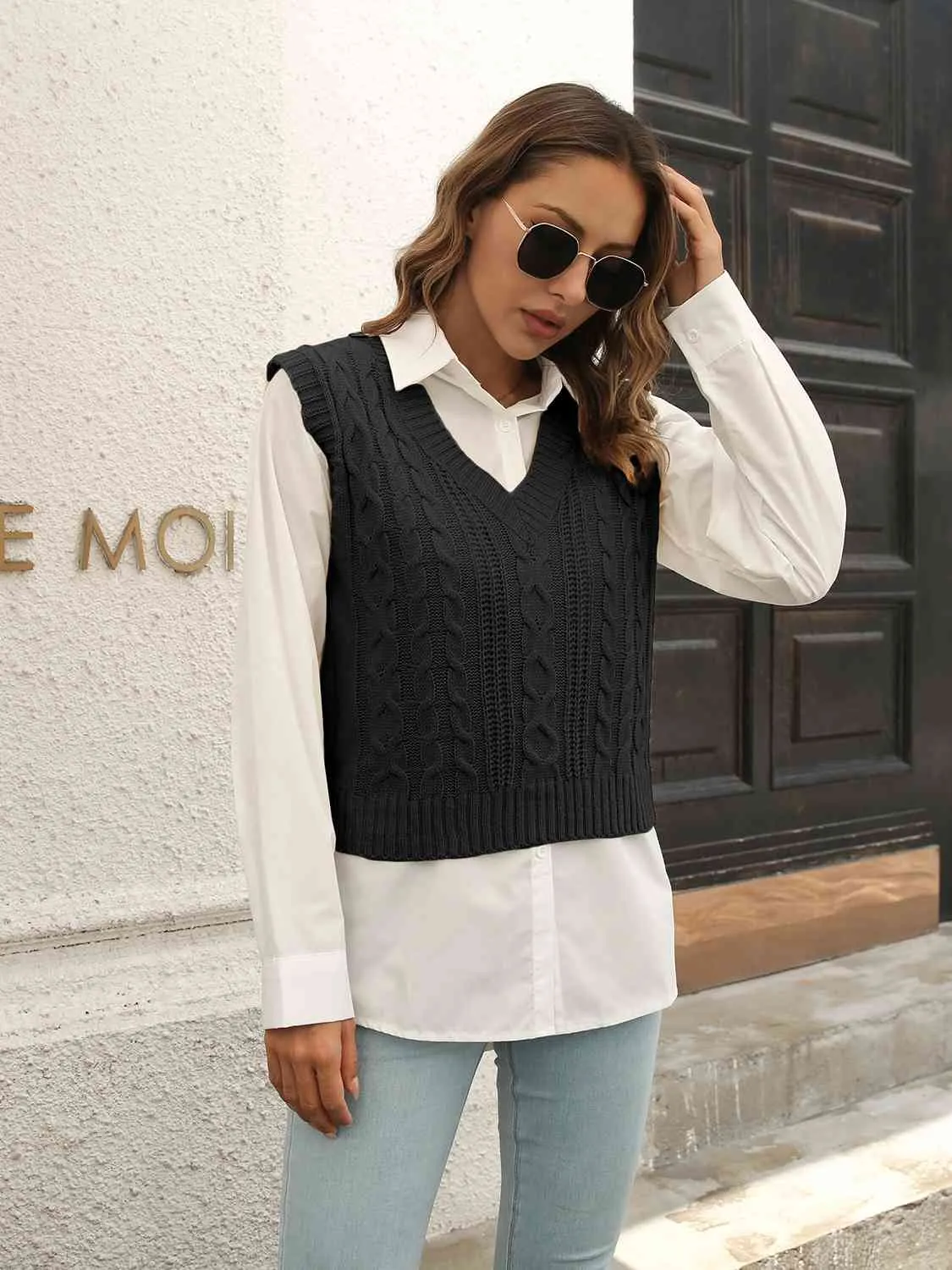 Maxct &Urban Style V-Neck Sweater Vest
