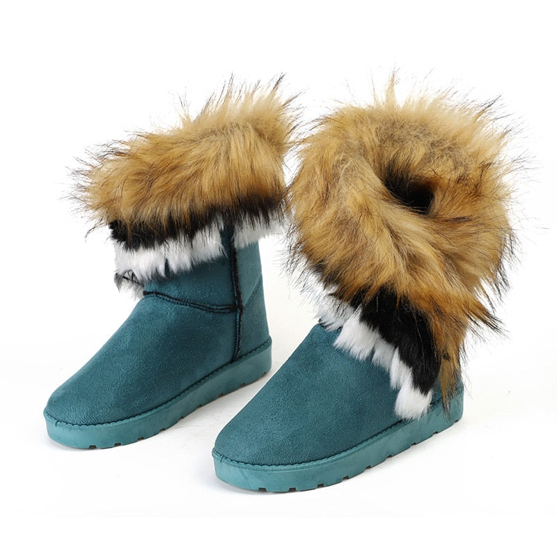 Suede Faux Fur Snow Boots Maxct