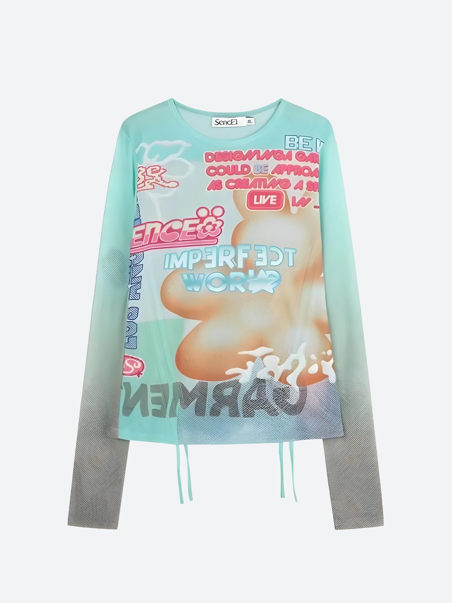 Maxct &Soft Girl Imperfect World Drawstring Top