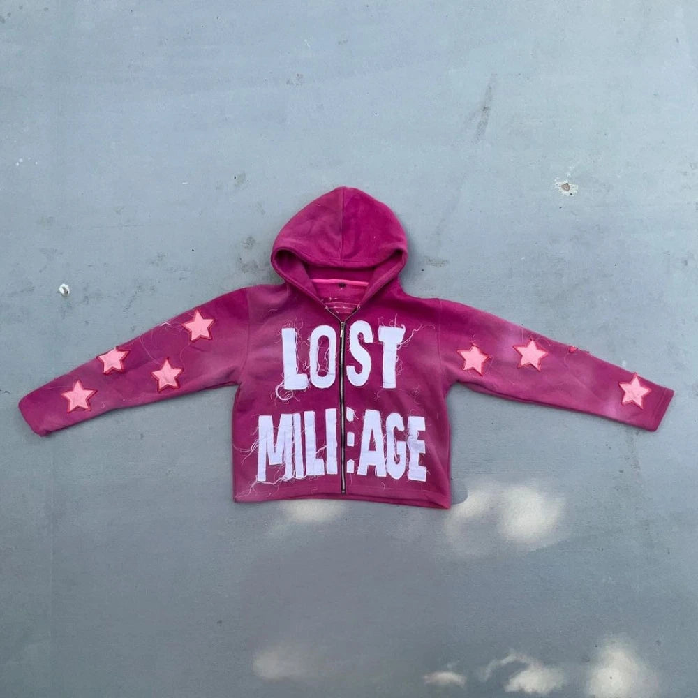 Maxct Y2k Winter Long Sleeved Hoodie Sweatshirt Oversized Winter Clothes Streetwear Y2k Vintage Punk Graffiti Print Top School Ootd