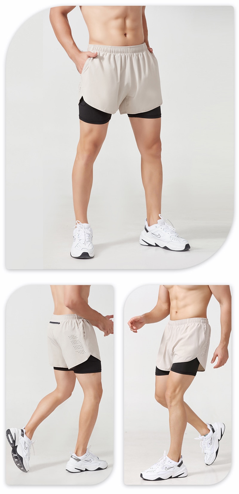 Double-Layer Men's Running Shorts: Quick-Drying Fitness Workout - true deals club