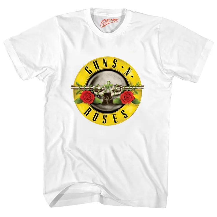 Maxct Classic High Quality Guns N’ Roses Print T-shirt Men Women Cotton Hip Hop Oversized Tshirts Short Sleeve T Shirt Streetwear Tops