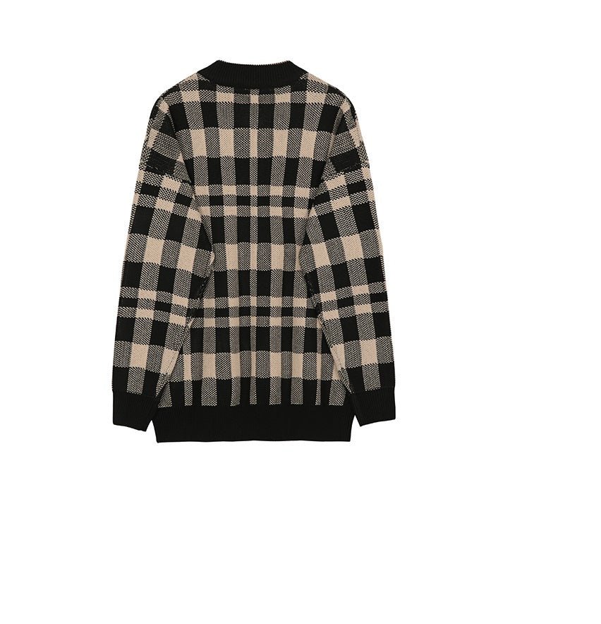 Maxct Kami No.7308 Plaid V-Neck Sweater