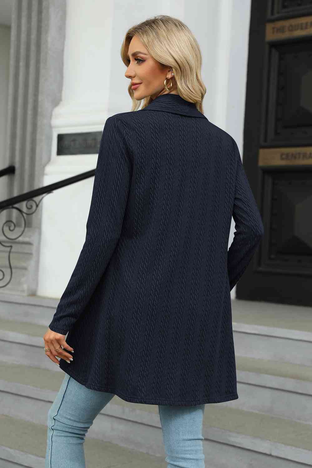 Maxct &Open Front Long Sleeve Cardigan
