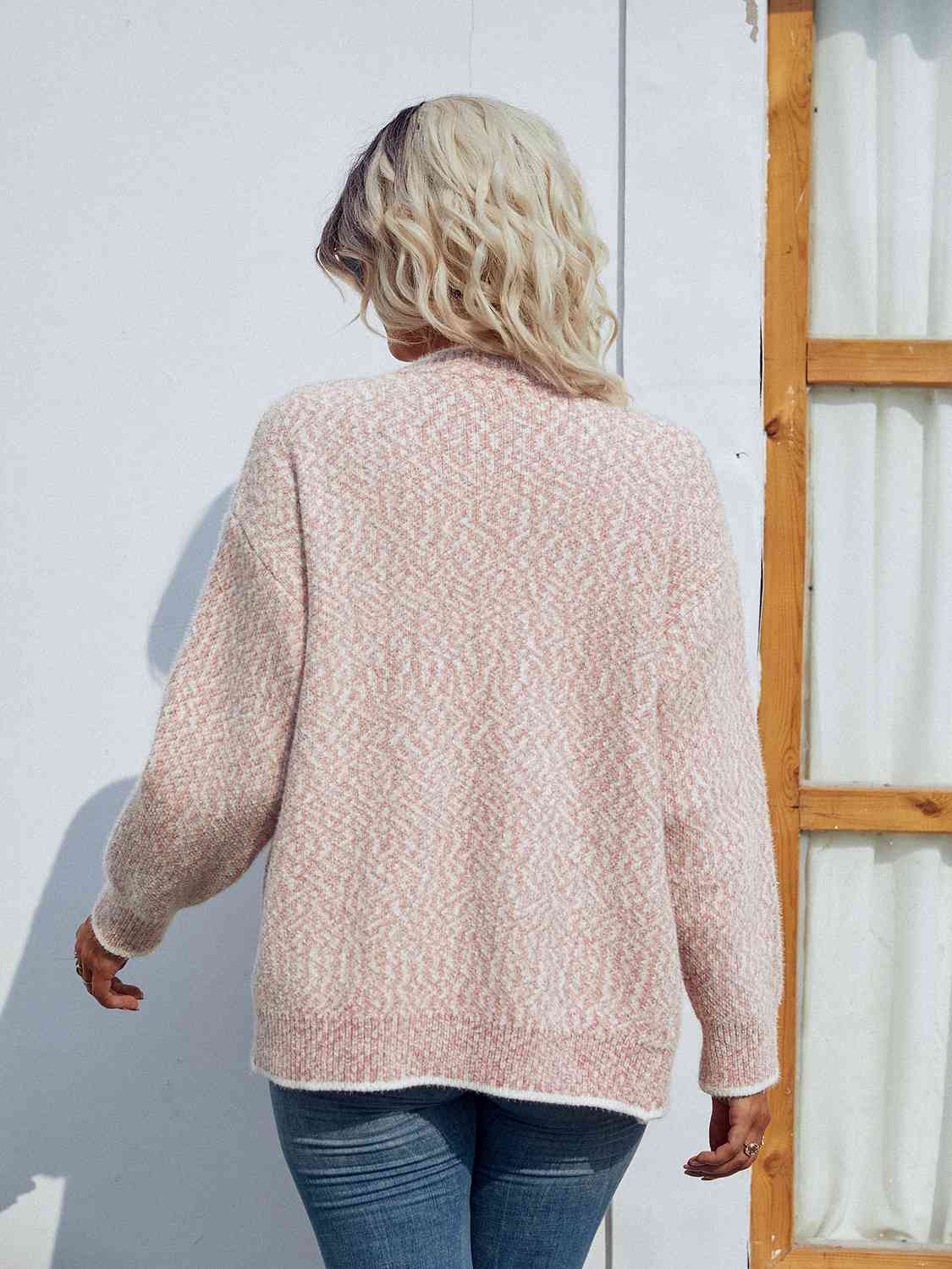 Maxct &Button Down V-Neck Cardigan with Pockets