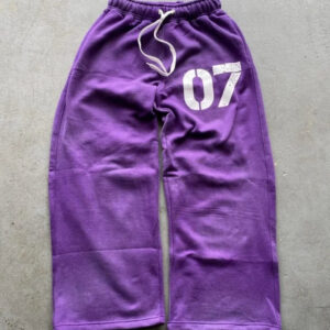Maxct 90s Streetwear Woman Number Pants Y2k Harajuku Running Joggers Sport Casual Trousers Printed Pattern Fashion Hip Hop Street Sweatshirt Pocket 0830