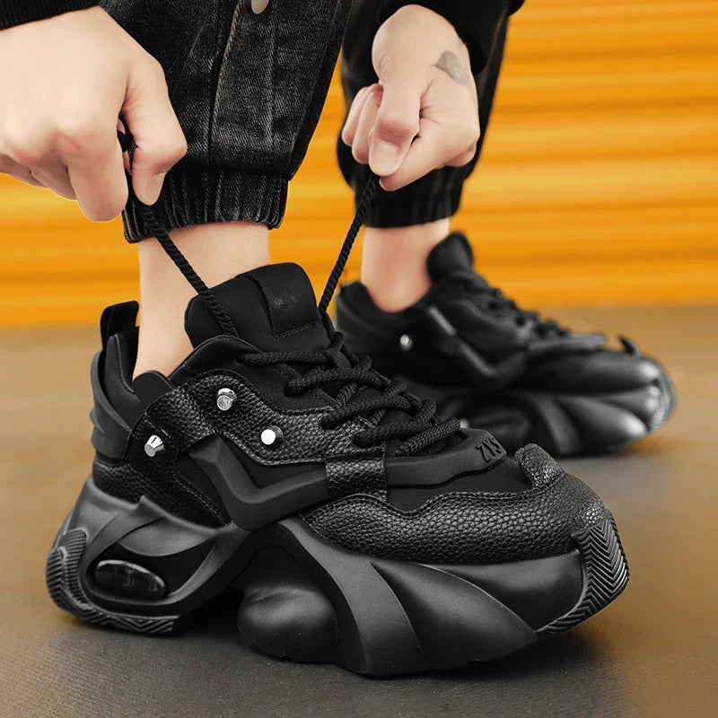 Casual Chunky Sports White Platform Sneakers for Men Maxct