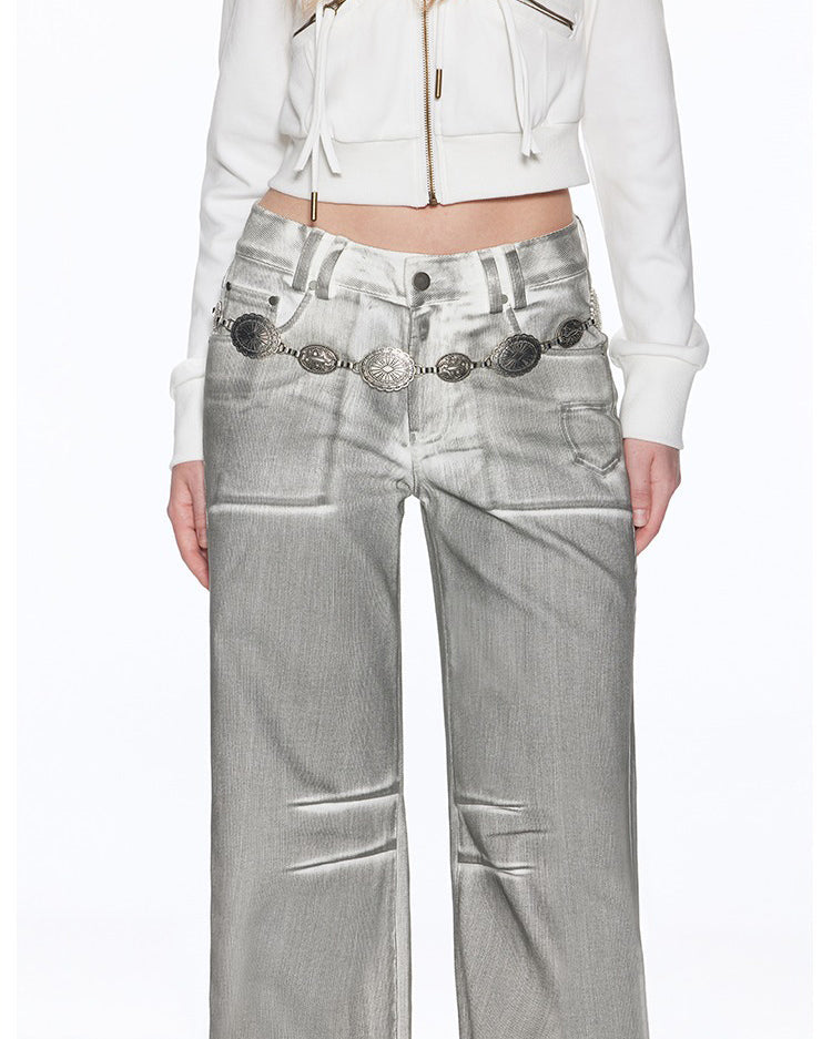 High Fashion Silver Jeans Maxct