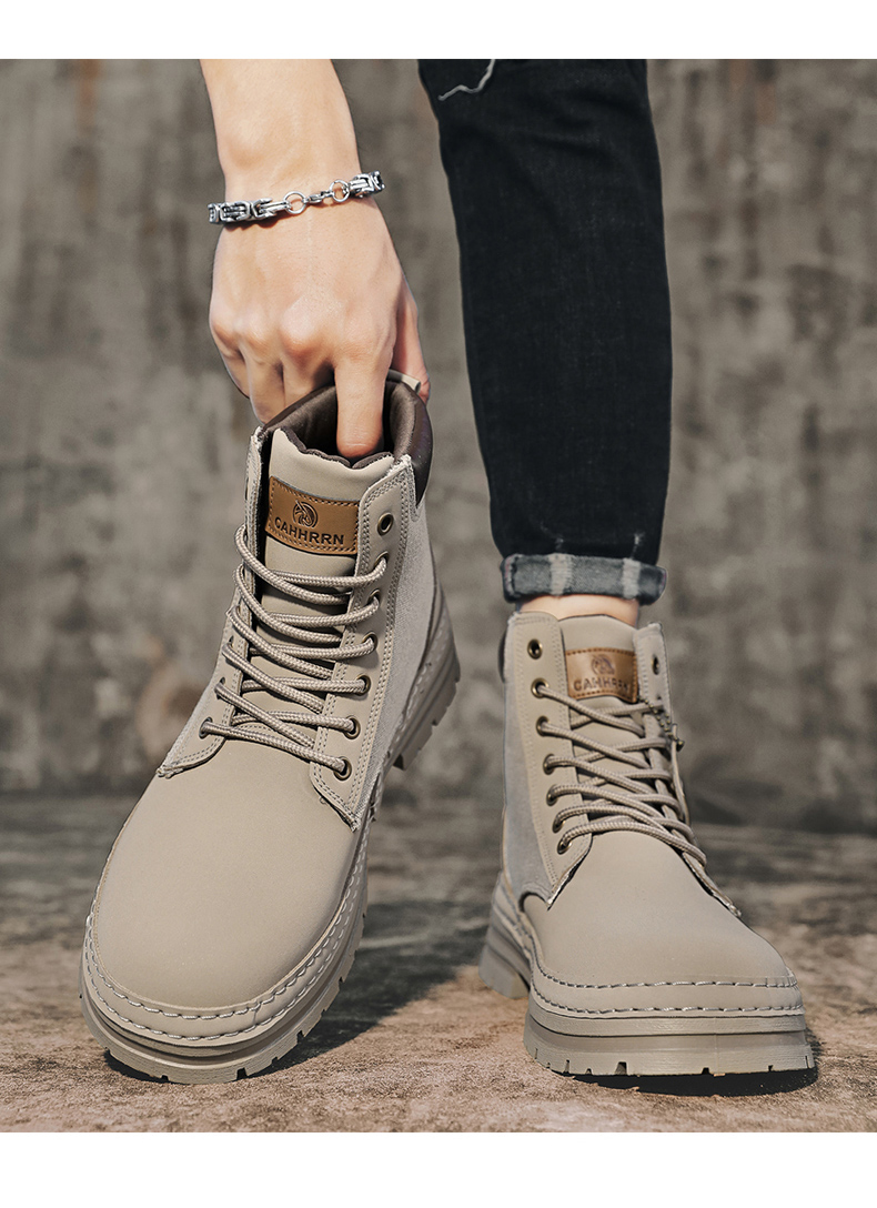 Winter Leather Work Boots: Casual Luxury for Men - true deals club