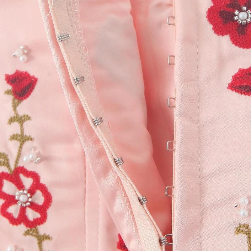 Maxct &Soft Girl Embroidered Beaded Corset Top
