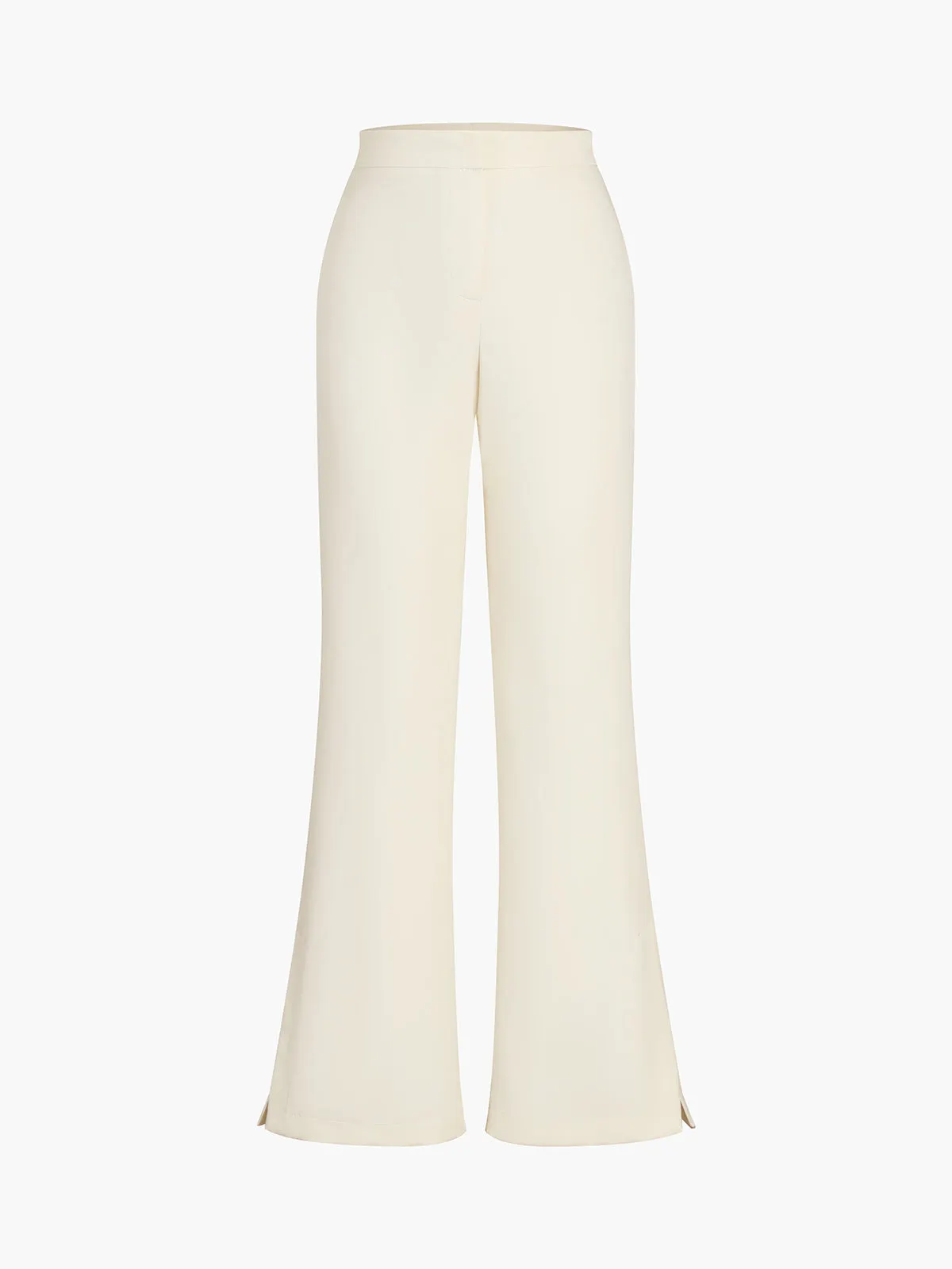 Maxct Solid Tube Top With Wide Leg Pants Set