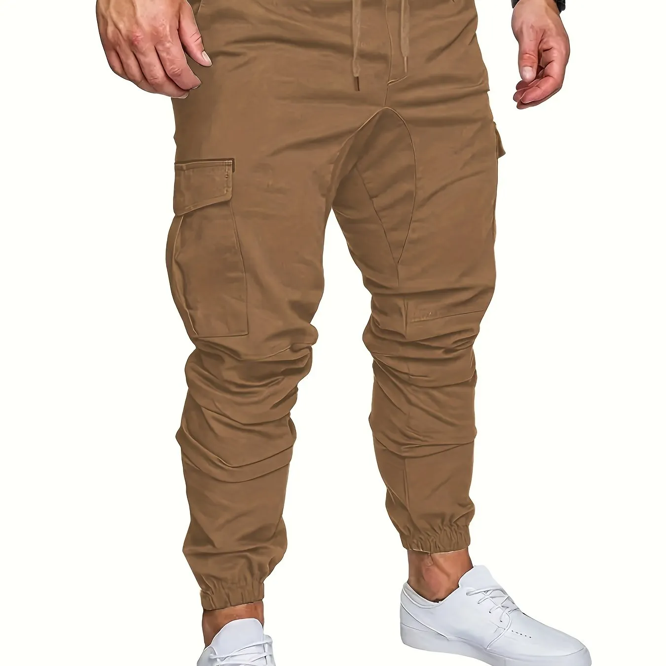 Maxct  Men's Casual Cotton Pockets Drawstring Outdoor Sports Cargo Pants