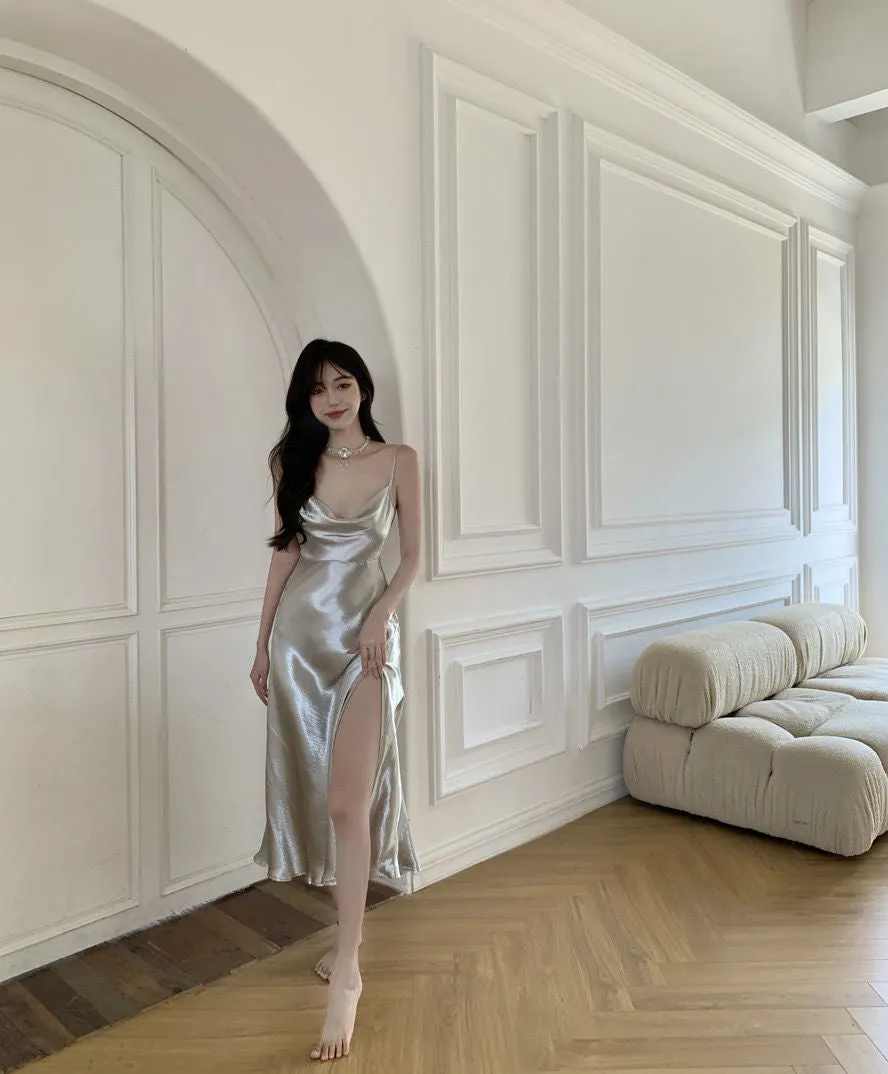 Sexy Strappy High Slit Long Dress Maxct