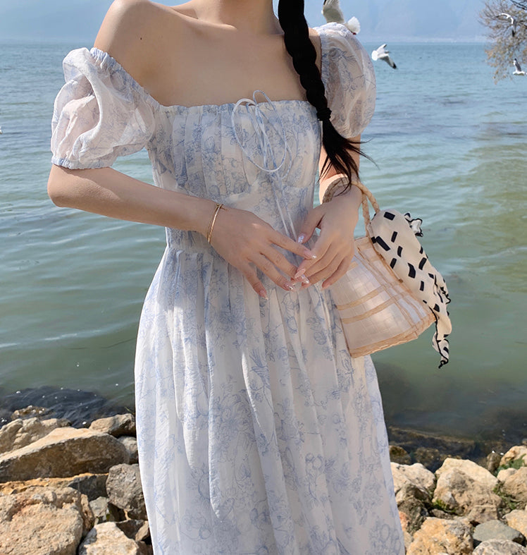 Porcelain Sketch Midi Dress Maxct