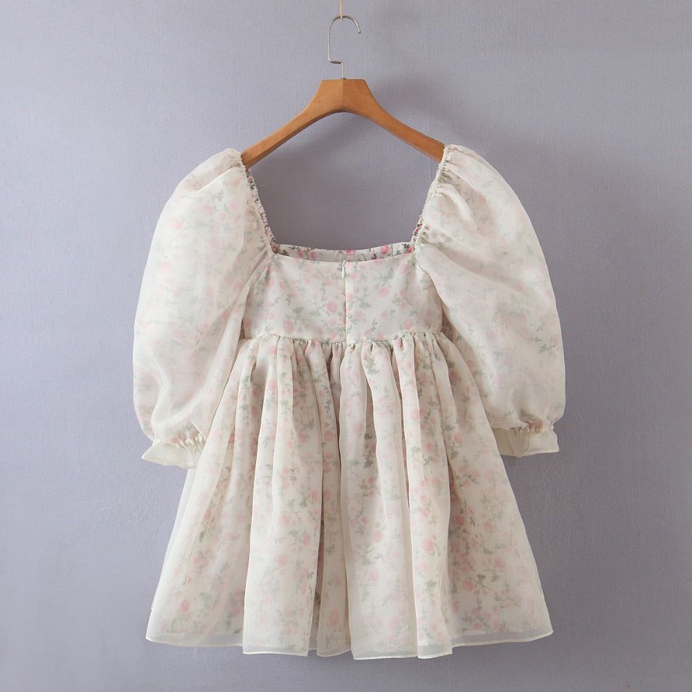 Ruby Chiffon Puffy Princess Mini Dress Maxct - Image 9