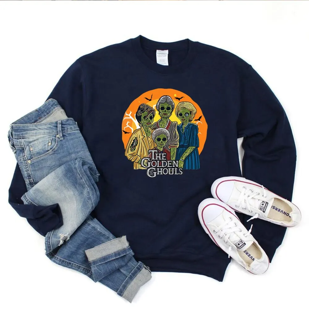 Maxct Halloween Awakecrm The Golden Ghouls Halloween Sweatshirt Tv Show Golden Gilrs Inspired Hoodie Funny Witch Vampire Pullover Halloween Sweatshirts
