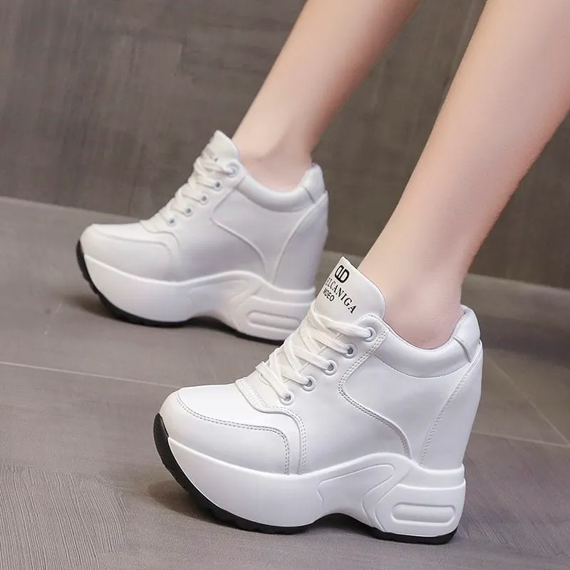 12cm Thick Sole Fashion Sneakers for Women Maxct