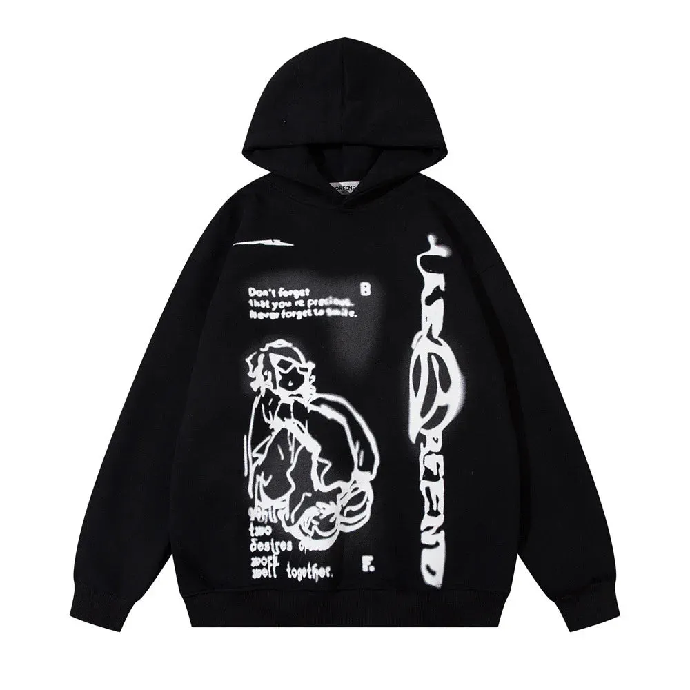 Maxct Y2K Women's Men's Hoodies Clothing Long Sleeve Pullover Sweatshirt Streewear Oversize hi-pop vintage hoodies kpop kpop dance