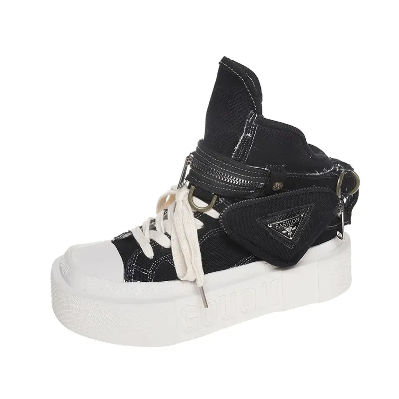 Denim Platform Boots for Women Maxct