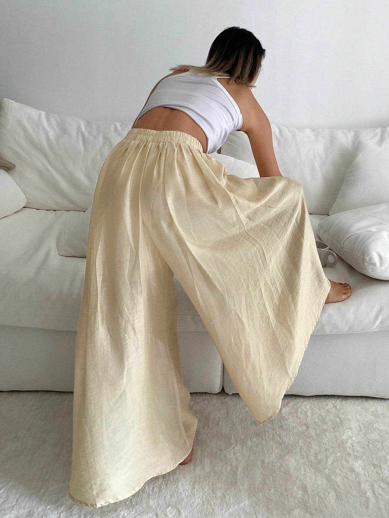 Maxct Spring/Summer Casual Loose Pantskirt Home Clothing