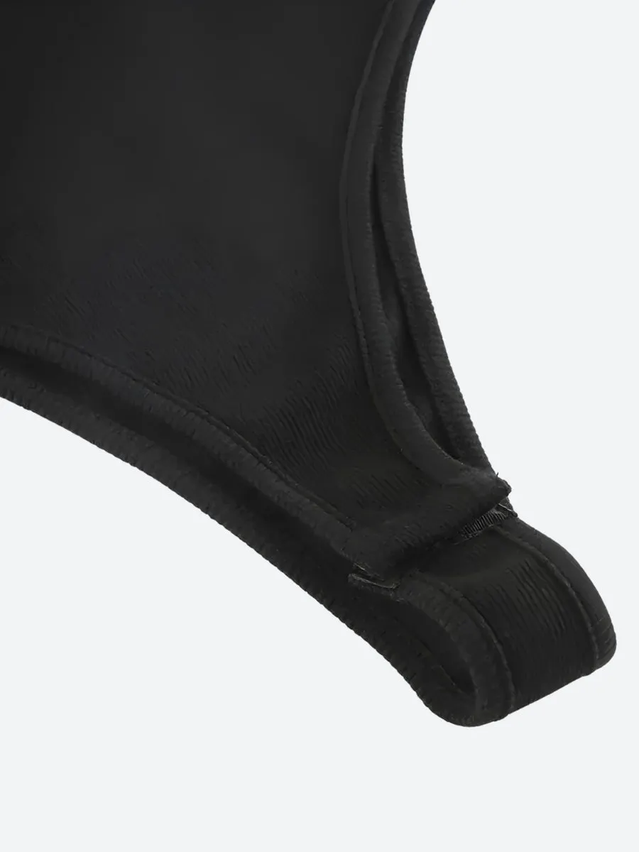 Maxct &Cyberpunk Cut Out Corduroy Bodysuit