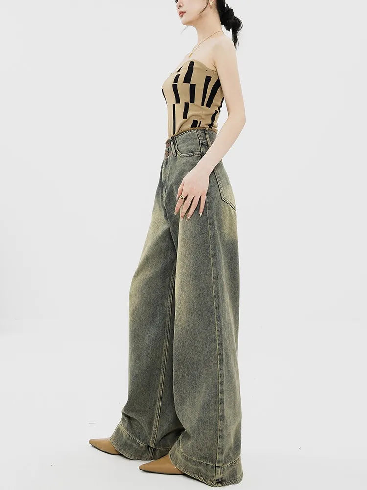 Baggy Jeans - Wide Leg, High Rise for Women Maxct
