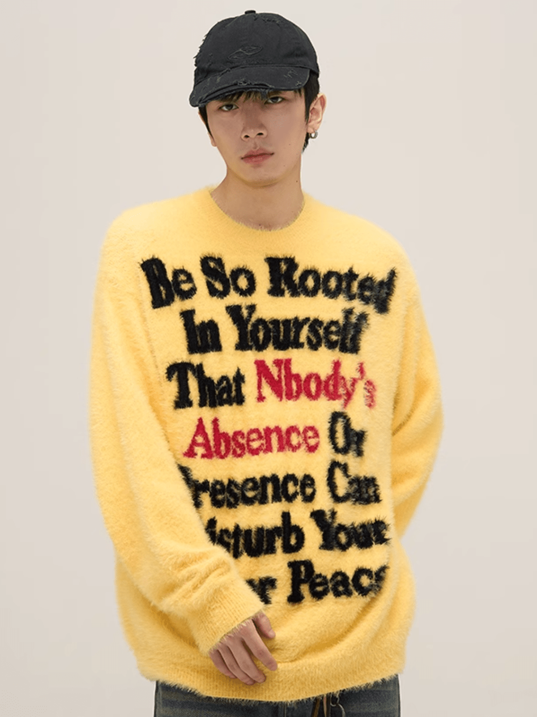 Maxct [Motherfucker] Lazy Wind Round Neck Knit Sweater Na709