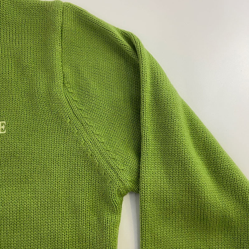 Maxct V Neck Button Front Knit Cardigan