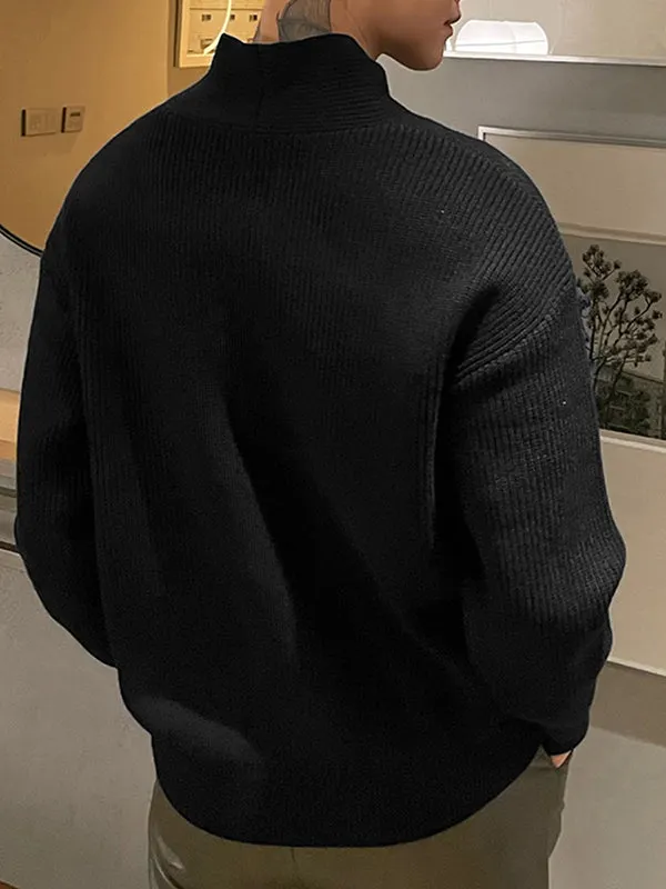 Maxct - Mens Solid Cable Knit Sweater