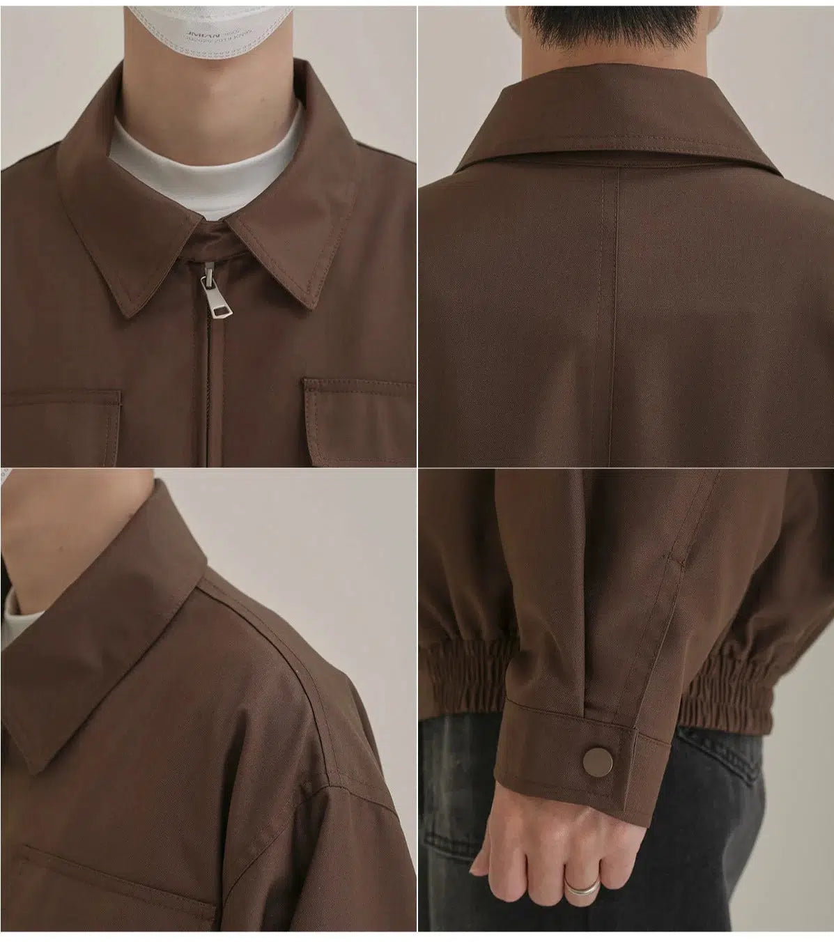 Maxct Retro Lapel Zip Bomber Jacket