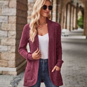 Maxct &Open Front Cardigan with Pockets